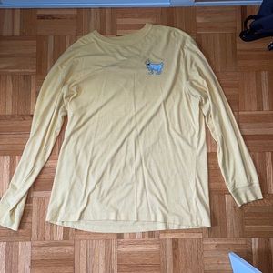 yellow long sleeve t-shirt
